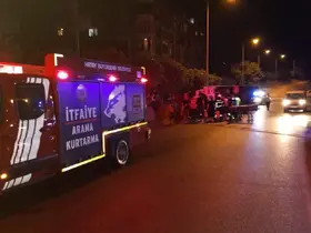 Belen’de devrilen kamyonun sürücüsü yaralandı
