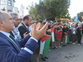 Beyşehir’de öğrenciler "Soykırıma dur" dedi
