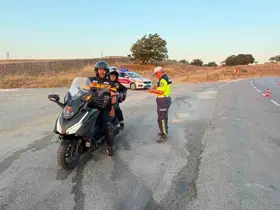 Bilecik’te motosiklet sürücülerine trafik bilgilendirmesi
