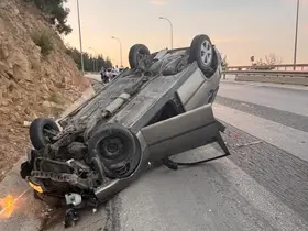 Bilecik’te otomobil ters döndü: 1 yaralı
