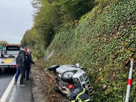 Bolu Dağı’nda kontrolden çıkan cip kanala devrildi
