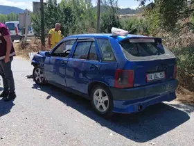 Bolu’da otomobille çarpışan motosikletin sürücüsü yaralandı
