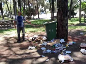 Bu park bir gecede bu hale geldi

