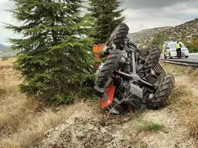 Burdur’da traktör devrildi, sürücüsü yaralandı
