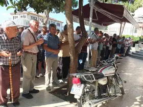 Burhaniye de emekli astsubay törenle toprağa verildi
