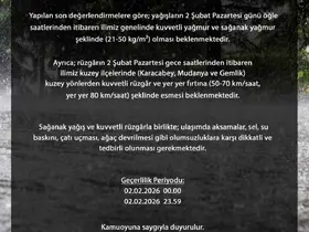 Bursa genelinde kuvvetli sağanak bekleniyor
