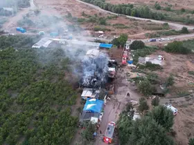 Bursa’da çiftlik alev alev yandı: Olay yeri dron ile görüntülendi

