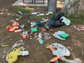 Bursa’da mesire alanı bir günde çöplüğe döndü
