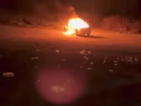 Bursa’da park halindeki otomobil alev topuna döndü
