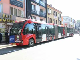 Bursa’nın metrobüsü ilk kez İnegöl’de görücüye çıktı
