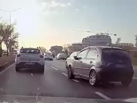 Çevre yolunda tehlikeli manevra kamerada
