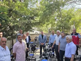 Çiftçilere hibe destekli tarım aletleri dağıtıldı
