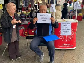 Çilimli’de vatandaşlara egzersiz yaptırıldı
