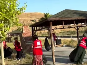 Cizre’de Kızılay gönüllülerinden çevre temizliği seferberliği
