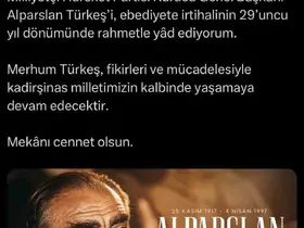 Cumhurbaşkanı Erdoğan, Alparslan Türkeş’i vefatının 29’uncu yıl dönümünde andı
