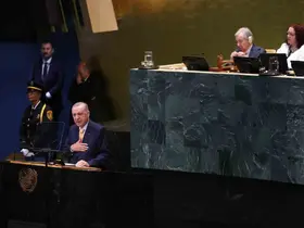 Cumhurbaşkanı Erdoğan: "Bizler, tıpkı geçen yıl olduğu gibi özgür ve egemen Filistin Devleti’nin sesi olacak, Filistin halkının mücadelesini bu kürsüden dünyaya duyurmaya devam edeceğiz"
