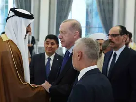 Cumhurbaşkanı Erdoğan, Katar Emiri Al Thani ile bir araya geldi
