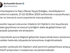 Cumhurbaşkanı Erdoğan, Kuveyt, Katar ve Umman’ı ziyaret edecek
