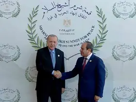 Cumhurbaşkanı Erdoğan, Mısır’daki Barış Zirve alanına geldi
