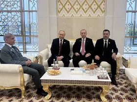 Cumhurbaşkanı Erdoğan, Putin, Şerif ve Berdimuhammedov ile görüştü
