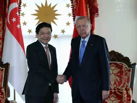 Cumhurbaşkanı Erdoğan, Singapur Başbakanı Lawrence Wong’u kabul etti