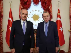 Cumhurbaşkanı Erdoğan, TBMM Başkanı Numan Kurtulmuş’u kabul etti
