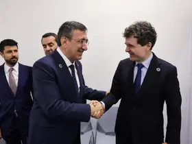 Cumhurbaşkanı Yardımcısı Yılmaz, Romanya Cumhurbaşkanı Dan’la görüştü