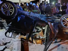 Defne’de takla atan otomobilin sürücüsü yaralandı
