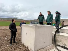 Demirözü sulaması tamamlama inşaatında çalışmalar sürüyor
