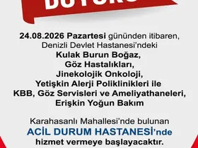 Denizli Devlet Hastanesindeki bazı bölümler Acil Durum Hastanesine taşınıyor
