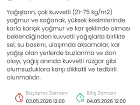 Denizli için kuvvetli yağış uyarısı yapıldı
