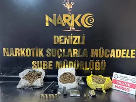 Denizli’de 3 kilo 25 gram skunk ele geçirildi

