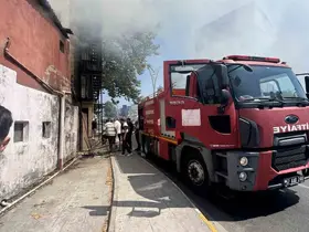 Depoda çıkan yangın korkuttu
