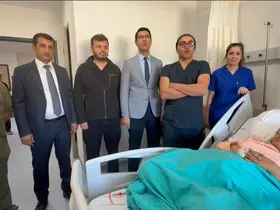 Deprem sonrası yeniden yapılan Nurhak Devlet Hastanesi’nde ilk ameliyat

