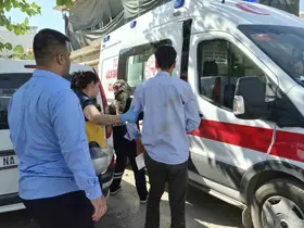 Devrilen motosikletin sürücüsü yaralandı
