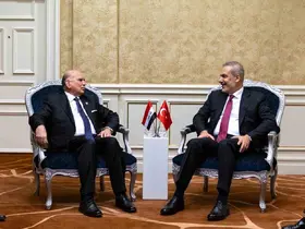 Dışişleri Bakanı Fidan, Irak Dışişleri Bakanı Hüseyin ile bir araya geldi
