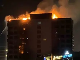 Diyarbakır’da 12 katlı plazada yangın: 1 kişi mahsur kaldı, 8 kişi dumandan etkilendi

