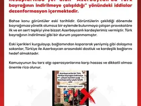 DMM’den, "Azerbaycan’da Türk bayrağının indirilmeye çalışıldığı" iddialarına yalanlama
