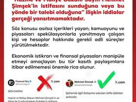 DMM’den Bakan Şimşek’in istifasını sunduğu yönündeki iddialara yalanlama
