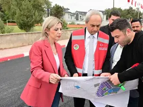 Duacı’da alt yapı çalışmaları tamamlanan 34 sokağa sıcak asfalt
