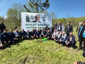 Düzce’de Devlet Bahçeli Hatıra Ormanı’na fidan dikildi
