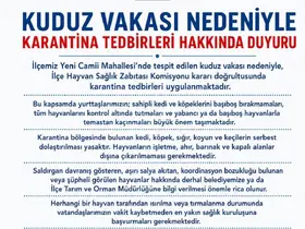 Edremit’te kuduz vakası sonrası karantina uygulaması başladı
