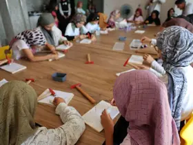 Eğitim ve sanat bir arada: Kur’an kursunda minik eller filografiyle buluştu
