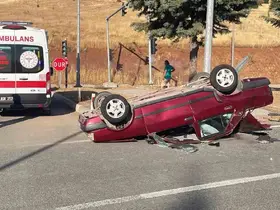Elazığ’da kaza yapan Tofaş takla attı: 3’ü çocuk 7 yaralı
