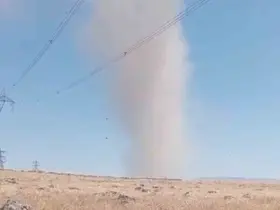 Elazığ’da korkutan hortum kamerada
