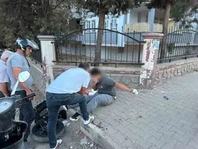 Elektrikli bisiklet duvara çarptı: 1 yaralı
