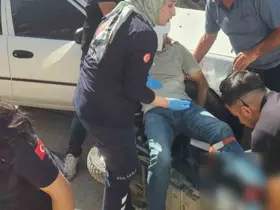 Elektrikli bisiklet ile otomobil çarpıştı: 1 yaralı
