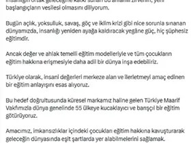 Emine Erdoğan, 5. Lider Eşleri Zirvesi’ne video mesaj gönderdi
