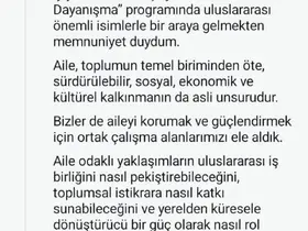 Emine Erdoğan’dan "Birlikte Daha İyiye: Aileden Başlayan Küresel Dayanışma" etkinliğine ilişkin paylaşım
