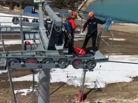 Ergan Dağı’nda teleferik kurtarma tatbikatı
